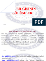 Dil Bilgisi Konuları Bölümleri