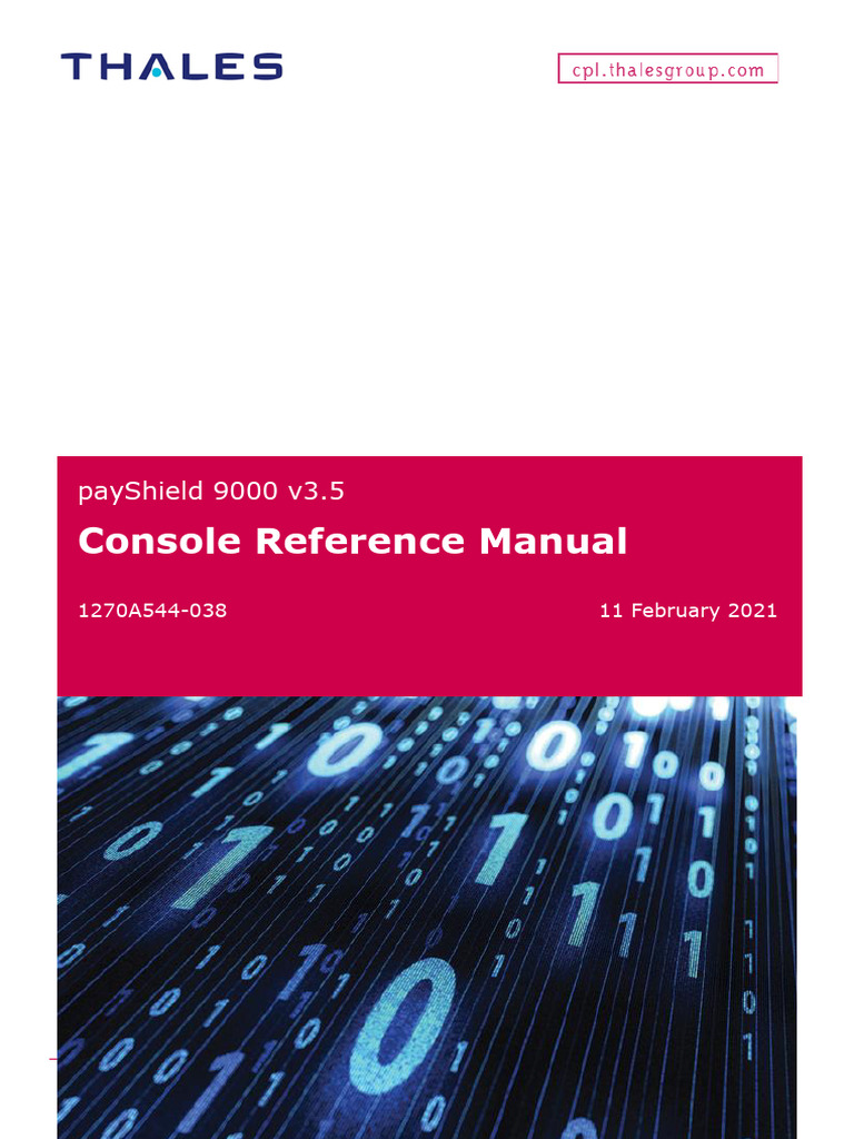 payShield 9000 Console Manual v3.5 | PDF | Smart Card | Personal ...