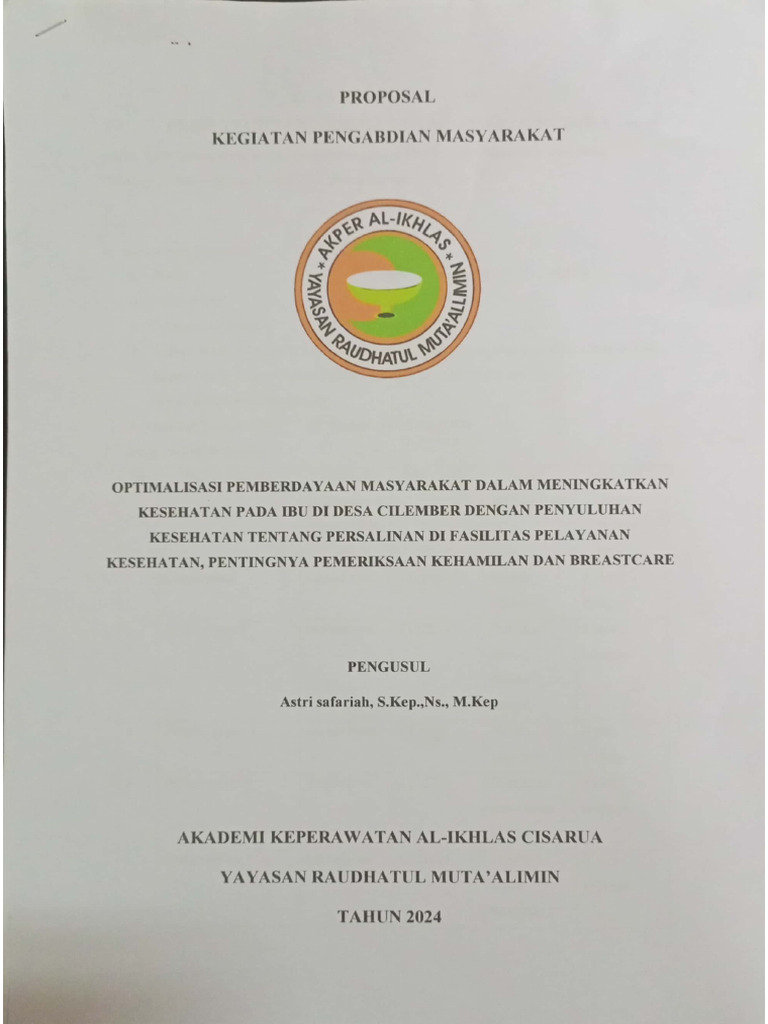 PKM 2023 - Astri Sapariah, S.Kep., NS., M.Kep | PDF