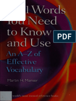 1001 Words You Need To Know and Use An A Z of Effective Vocabulary 1nbsped 9780199560059 Compress