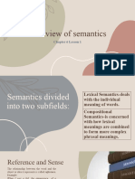 Overview of Semantics