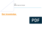 Bar Knowledge - SERVICE RULES IN THE BAR