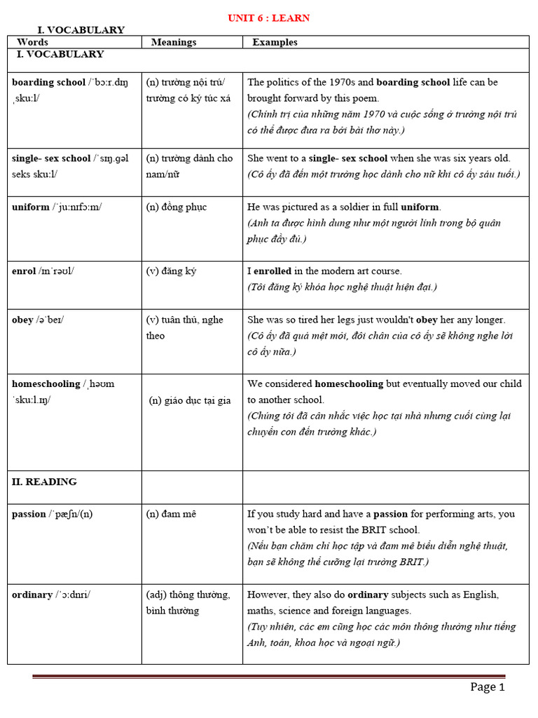 Unit 6 HS | PDF