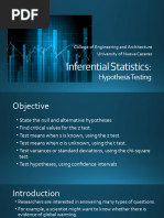 Hypotheses Testing