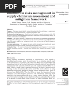 Information Risks Management in Supply Chains: An Assessment and Mitigation Framework