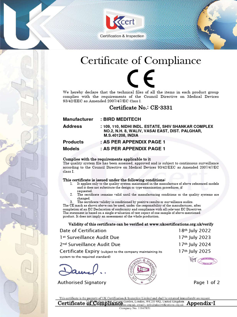 Certification Pdf Neonatal Intensive Care Unit Medical Device