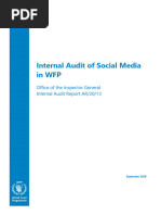 Internal Audit of Social Media