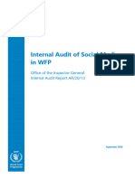 Internal Audit of Social Media