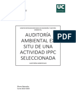 Auditoría Ambiental Ex Situ de Una Actividad IPPC