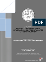 Guía Actualizada para Integración de Presupuestos en Construcción