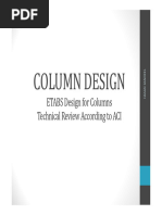 Column Design According ACI and ETABS