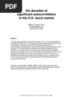 Six Decades of Signficiant Autocorrelation in US Stokcs - Disappeared in Recent Years