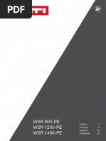 Operating Instruction WSR 900 1250 1400 PE 01 Operating Instruction PUB 5263002 000