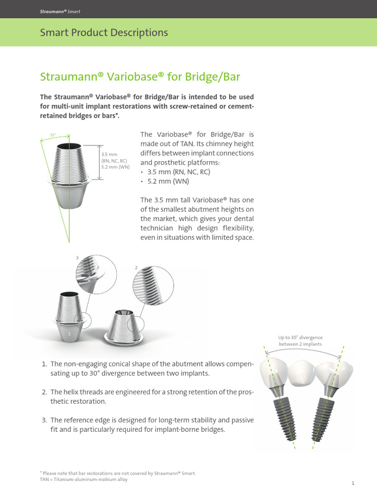 490.226 SmartM Variobase For Bridge Bar en | Download Free PDF | Dental ...