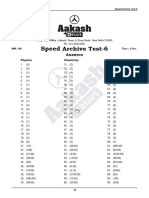 Speed Archive Test-6 - Answer Key