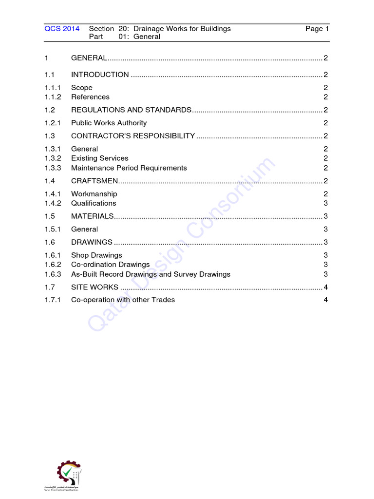 QCS 2014: Drainage Works Guidelines | PDF | Pipe (Fluid Conveyance ...