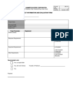 Project Information and Evaluation Form