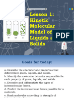 Lesson 1 Kinetic Molecular Model of Liquids and Solids