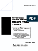 Parts Manual Mitsubishi Engine 6D24 TUM For Mitsubishi MG560 98160 43930