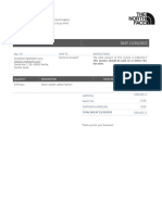 North Face Invoice