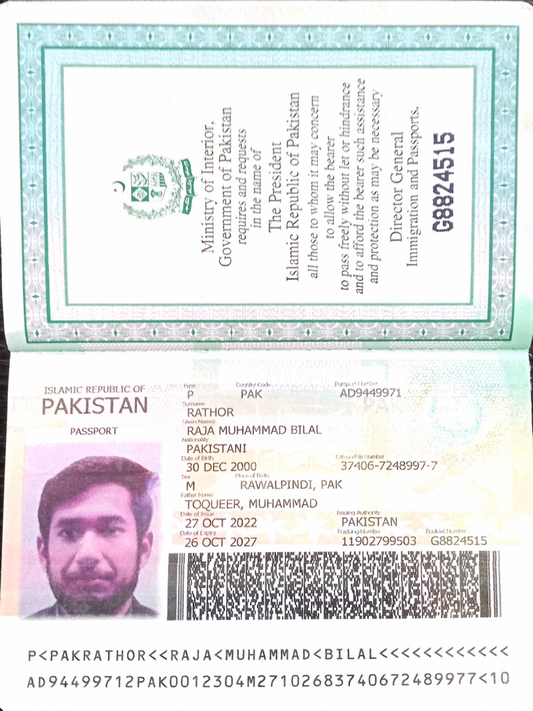 Raja Bilal Passport | PDF