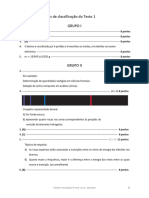 Critérios Específicos de Classificação Do Teste 1 Grupo I: Editável e Fotocopiável © Texto - 10 Q - 2022/2023