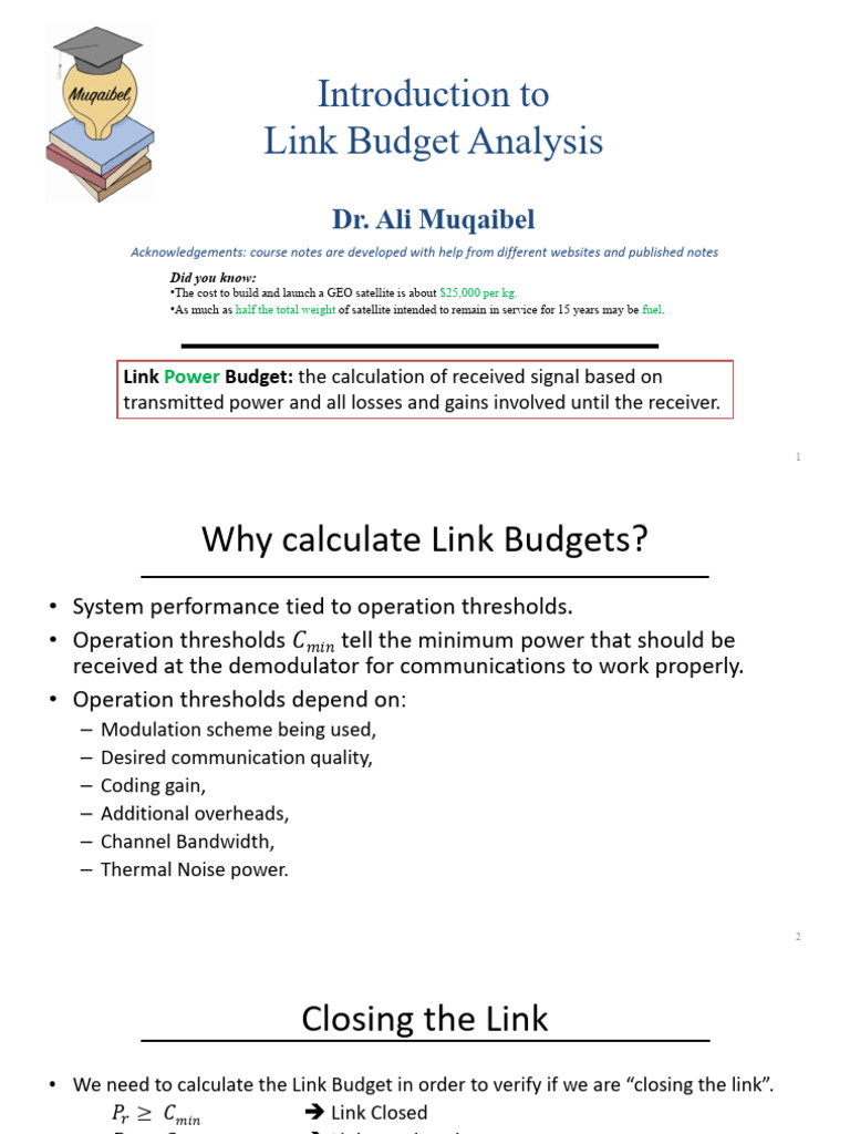 Link Design Combined | PDF | Antenna (Radio) | Electronic Engineering
