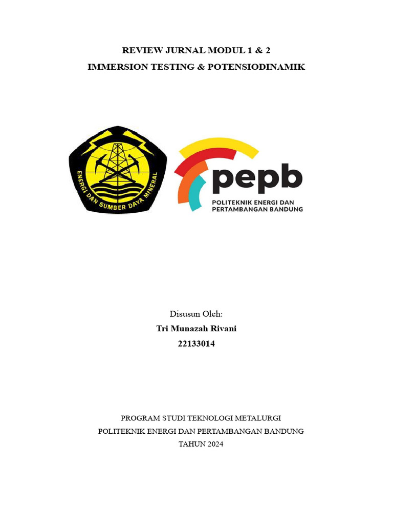 Review Jurnal Modul 1 & 2 | PDF | Strength Of Materials | Corrosion
