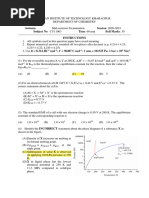 Chemistry CY11003 Long Test Aut 2020-2021