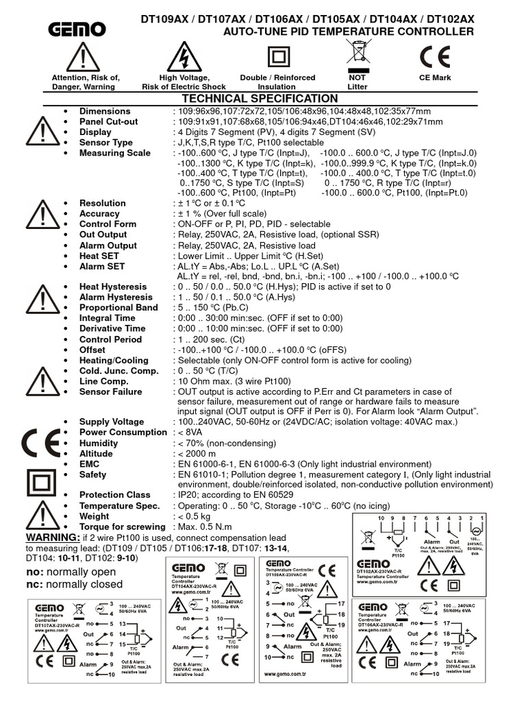 Industrial PID Temp Controller Guide | PDF | Electrical Engineering ...