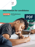 b1 Preliminary For Schools Information For Candidates
