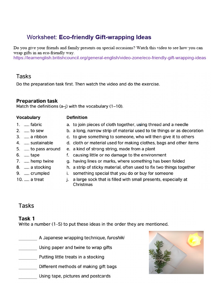 Eco Gift-Wrapping Tips | PDF | Home & Garden | Wellness