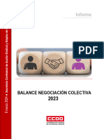Informe: Balance Negociación Colectiva