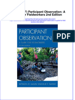 Participant Observation A Guide For Fieldworkers 2Nd Edition Full Chapter