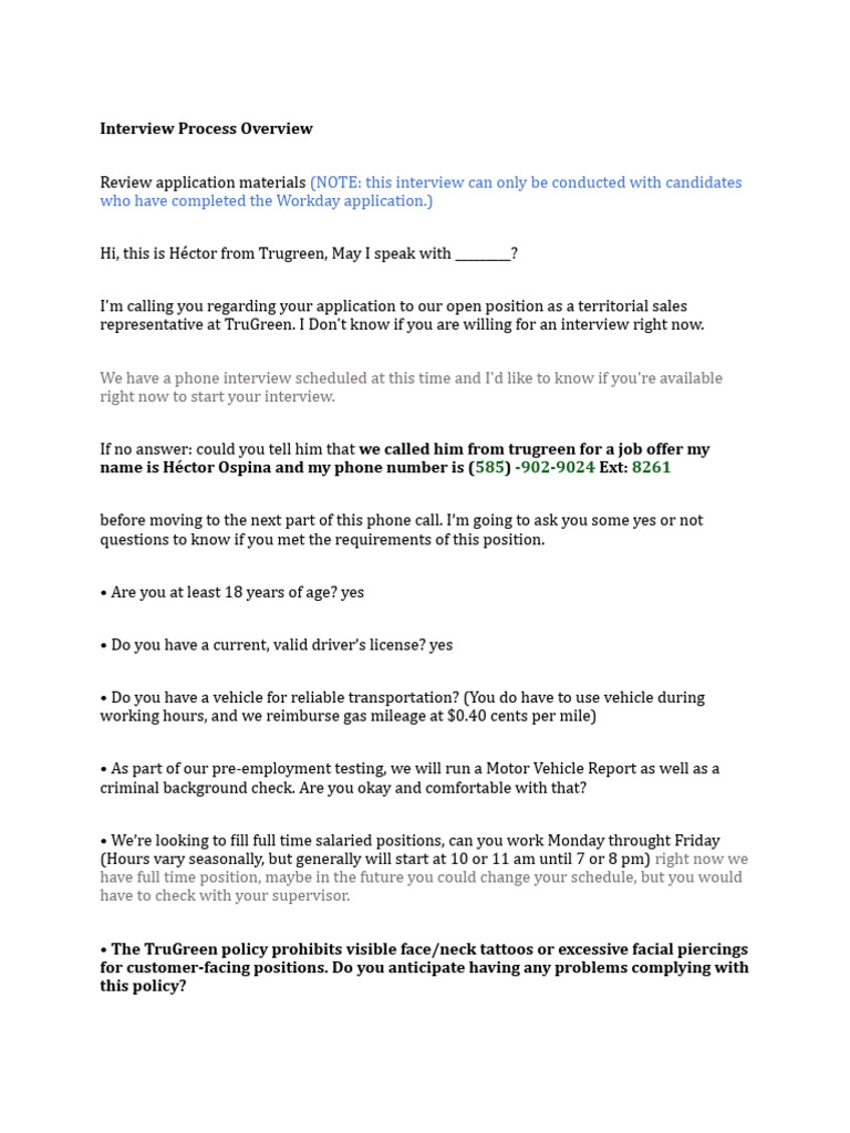 Interview Process Overview | PDF