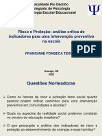 Risco e Proteção Ananálise Crítica de Indicadores para Uma Intervenção Na Escola Psicologia Escolar