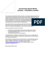 Community Speed Watch Scheme