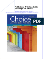 Choices A Writing Guide With Readings 6Th Edition Full Chapter