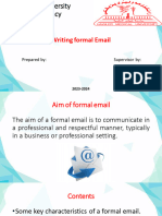 Formal Email