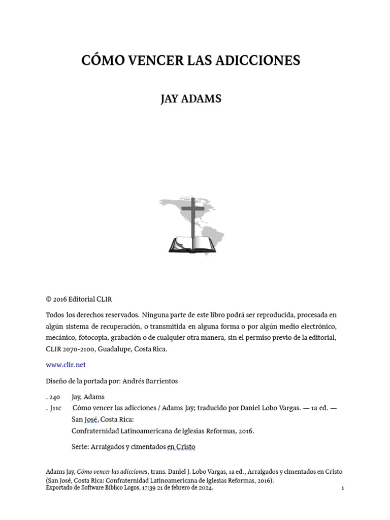 Cómo Vencer Las Adicciones Pdf Pecado Jesús