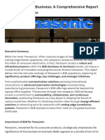 Panasonic's B2B Business A Comprehensive Report