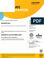 Sentech-AS9100D and ISO 9001 Certificate