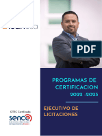 Brochure Programa de Certificación - Ejecutivo Licitaciones Multiplataforma