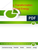 Energy Transformation Electrical Energy