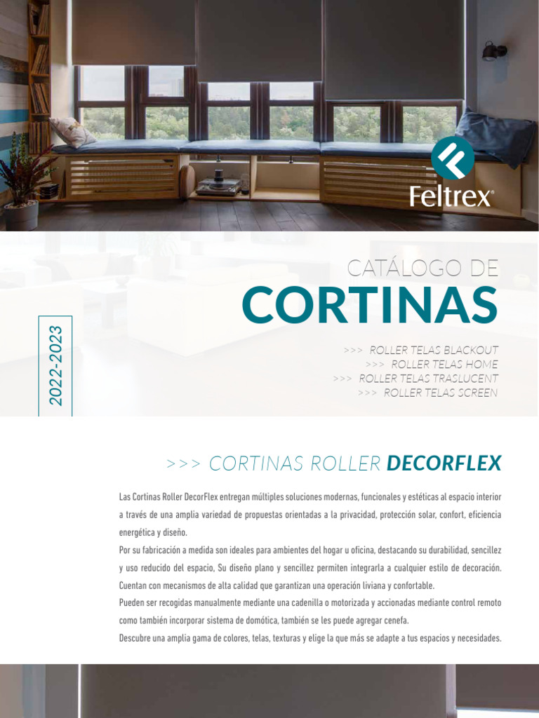 Catalogo Cortinas Feltrex TELAS ROLLER | PDF | Cortina | Textiles