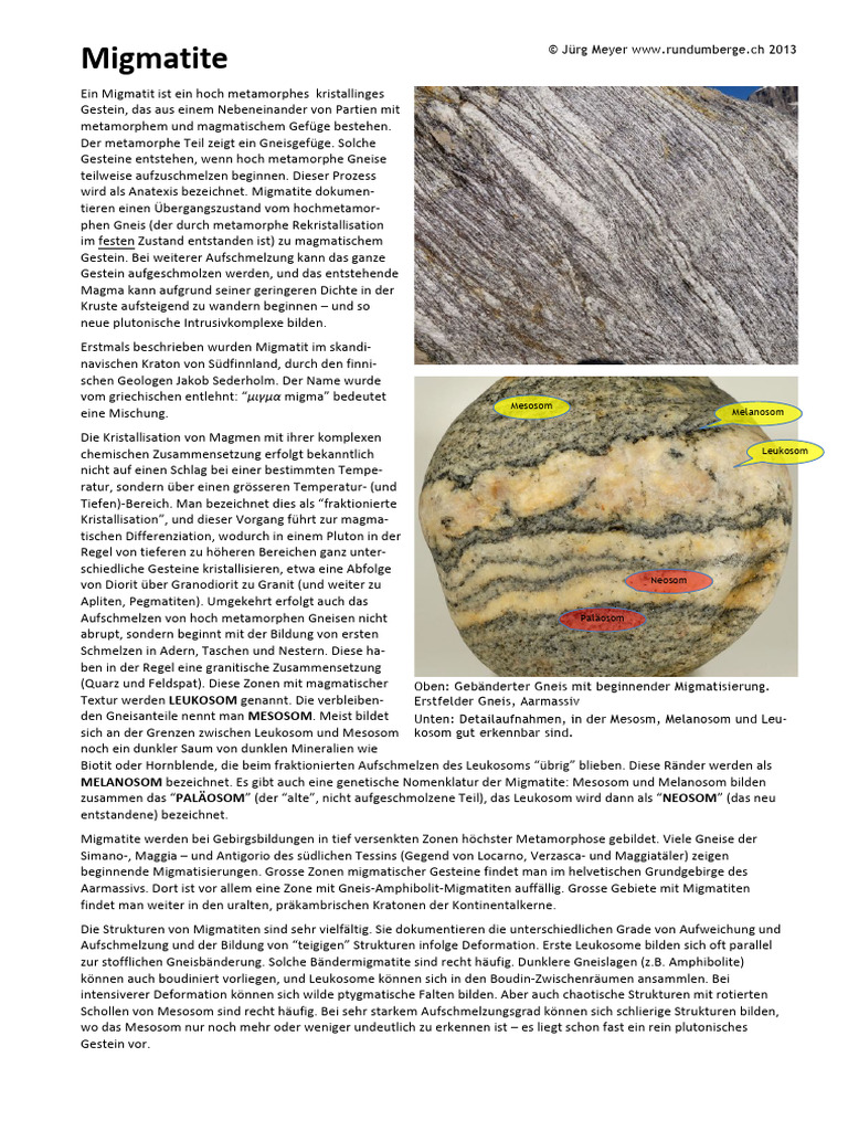 Migmatite | PDF
