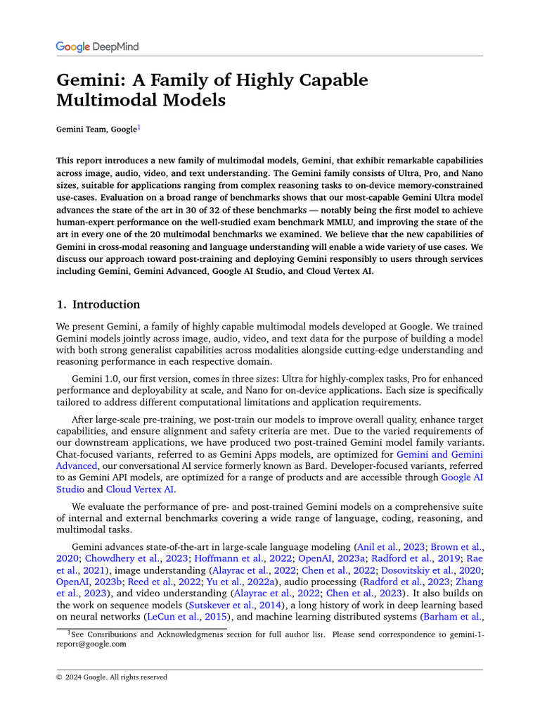 Gemini 1 Report | PDF | Accuracy And Precision | Cognitive Science
