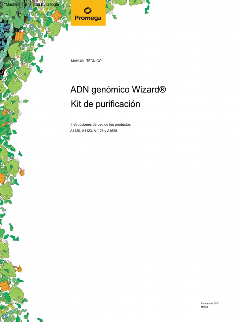 WizardGenomicDnaPurificationKitProtocol Traducido PDF