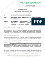 Comunicado Magisterio 34 Municipios No Certificados-Actividades Pedagógicas en Semana Desarrollo Institucional-Semana Santa-13.03.2024