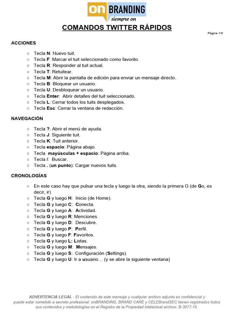 Comandos Twitter Rápidos 31/03-07/04 | PDF | Ventana (informática ...